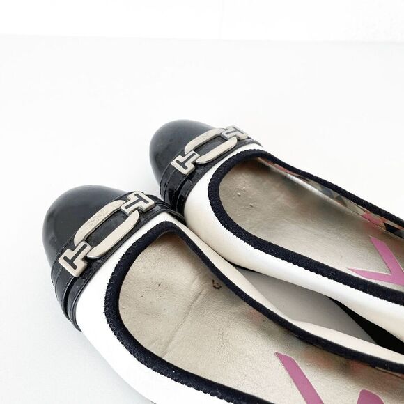 Anne Klein Sport Womens Colorblock Wedge Heel Durrell Pumps Black White Size 8M - Picture 6 of 10